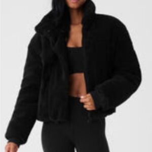 ALO Yoga Black Teddy Jacket